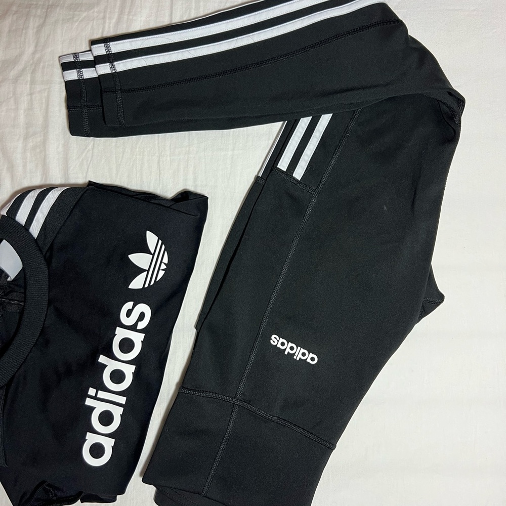 Adidas Black Leggings - S